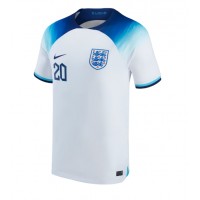Camisa de Futebol Inglaterra Phil Foden #20 Equipamento Principal Mundo 2022 Manga Curta